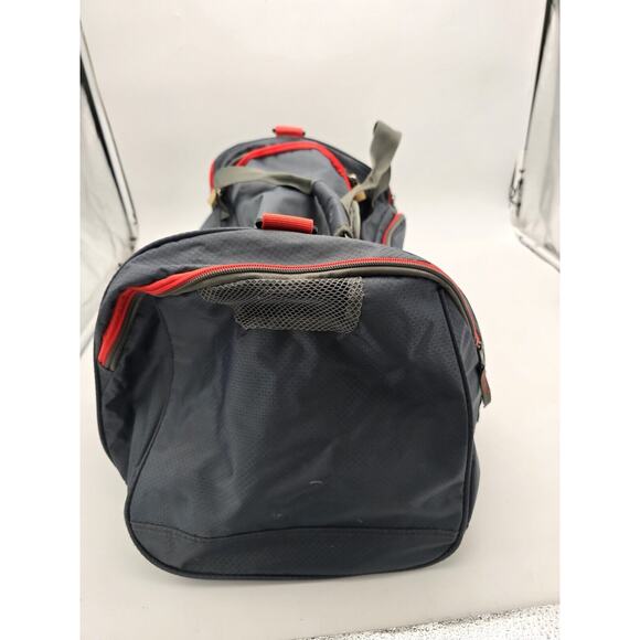 24" Protégé Carry On Travel Duffel Bag - Grey and Orange Gym Bag - Picture 4 of 12